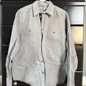 Mossimo Supply Gray Men’s Button-Up Long Sleeve Shirt size Large Brand New